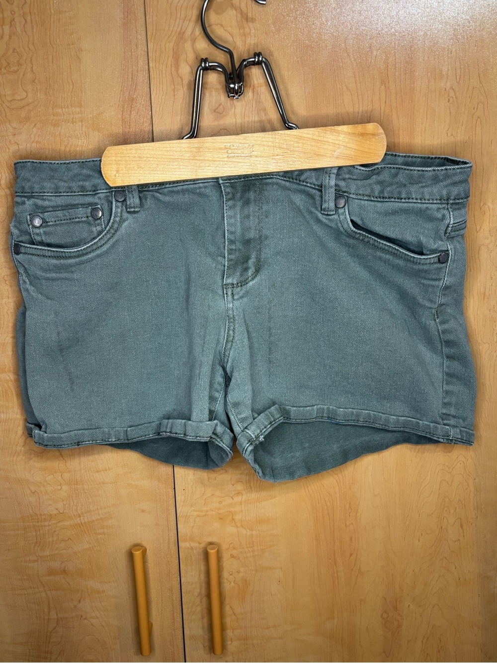 Classic Women's Green Denim Jean Shorts